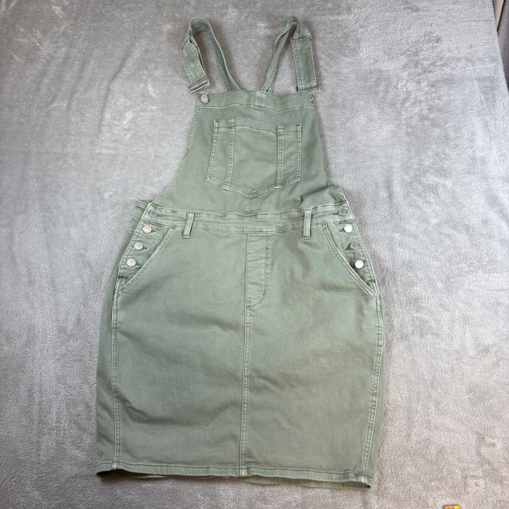 Judy Blue Dress Women 2XL Garment Dyed Overall Skirt Olive Green Stretch